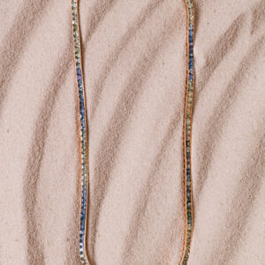 COLORED SAPPHIRE TENNIS NECKLACES