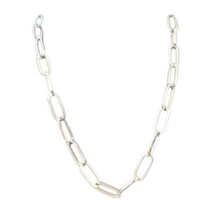 Paperclip Chain 14K White Gold