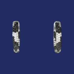 Black Diamond Pave Hoops