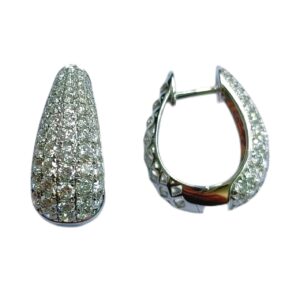 Diana Pave Hoops Earrings